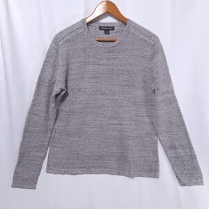 Michael Kors Wool Blend Pullover Mens M Gray Crew neck‎ Knit Sweater Long Sleeve
